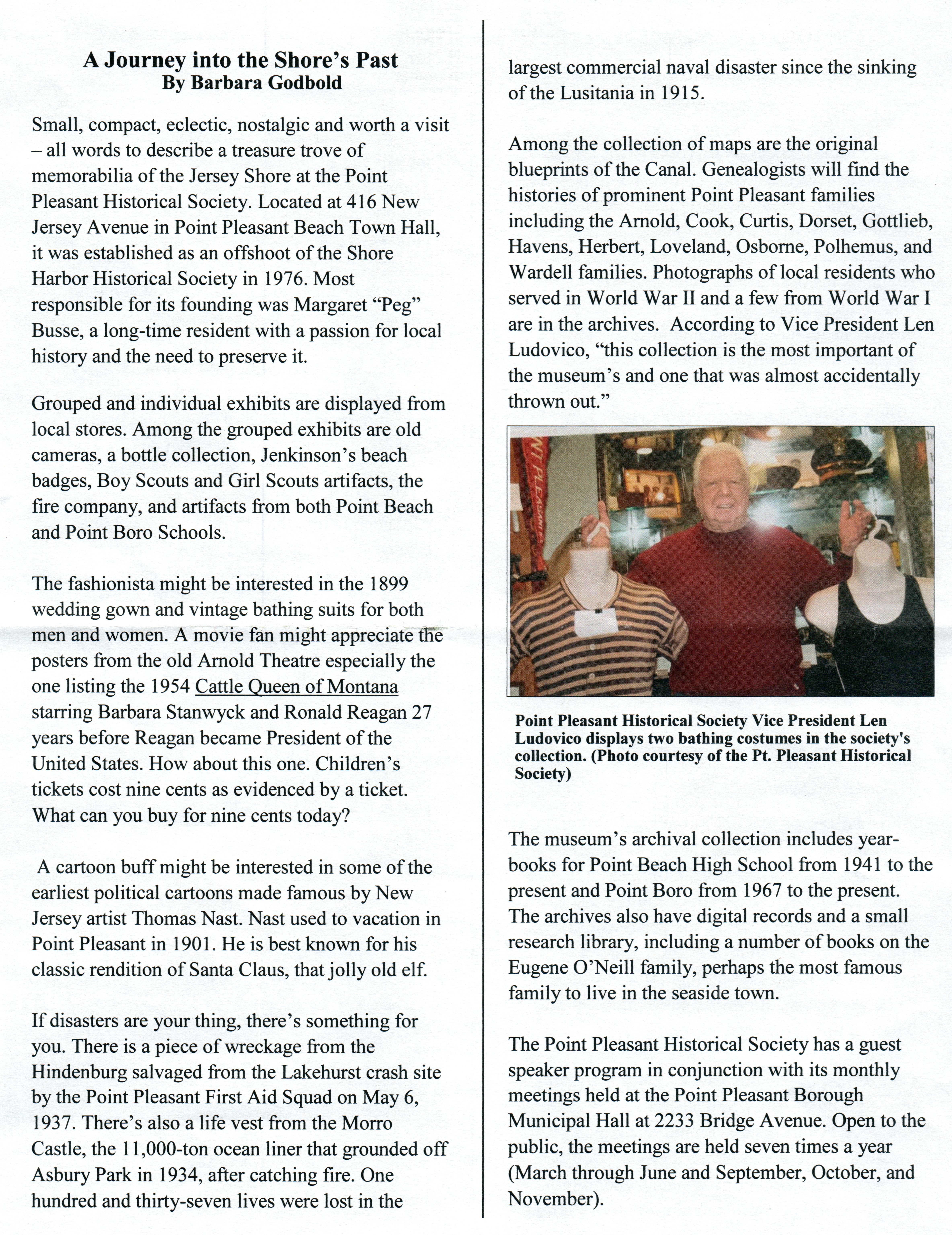 Godbold article on PPHS August 2024 Ocean Cty Historical Society